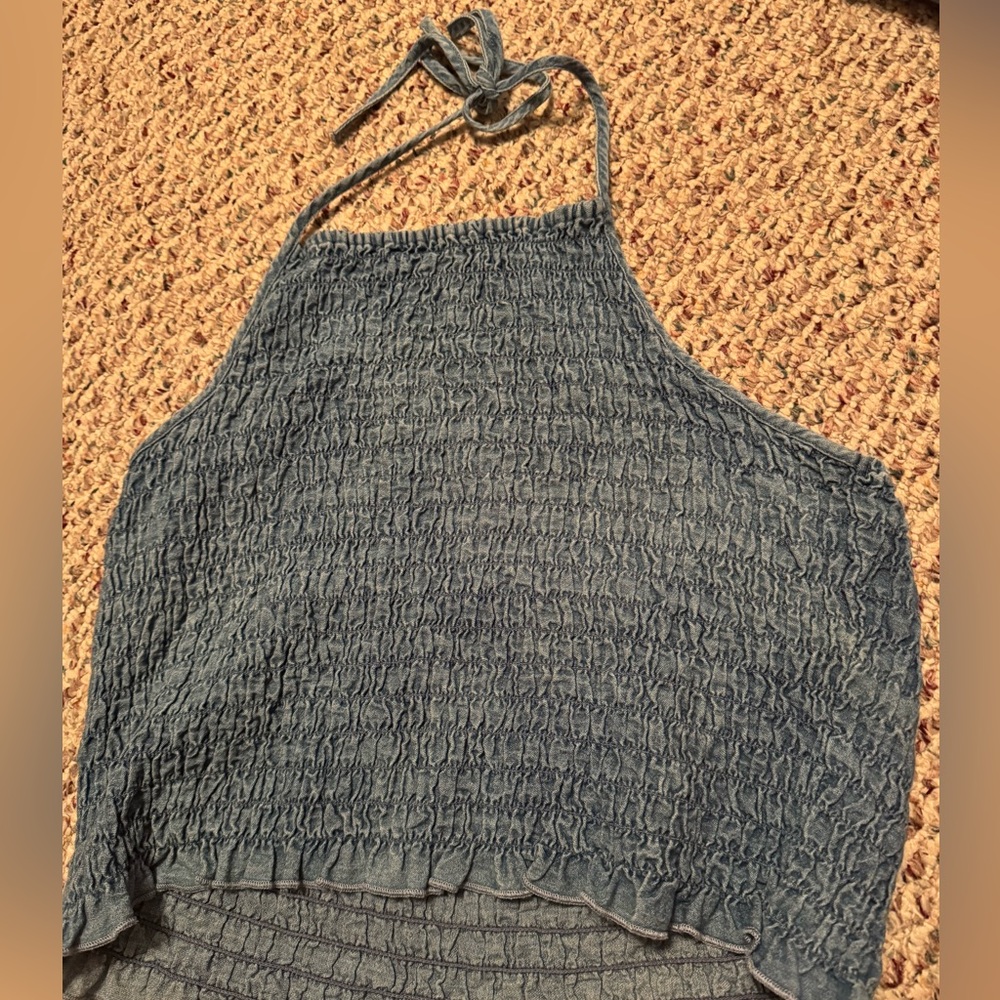 American eagle denim halter top
